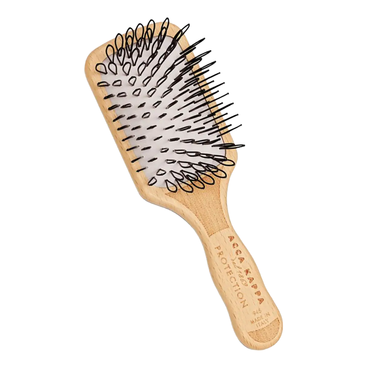 Acca Kappa Protection Mini Paddle Brush Beechwood Looped Nylon