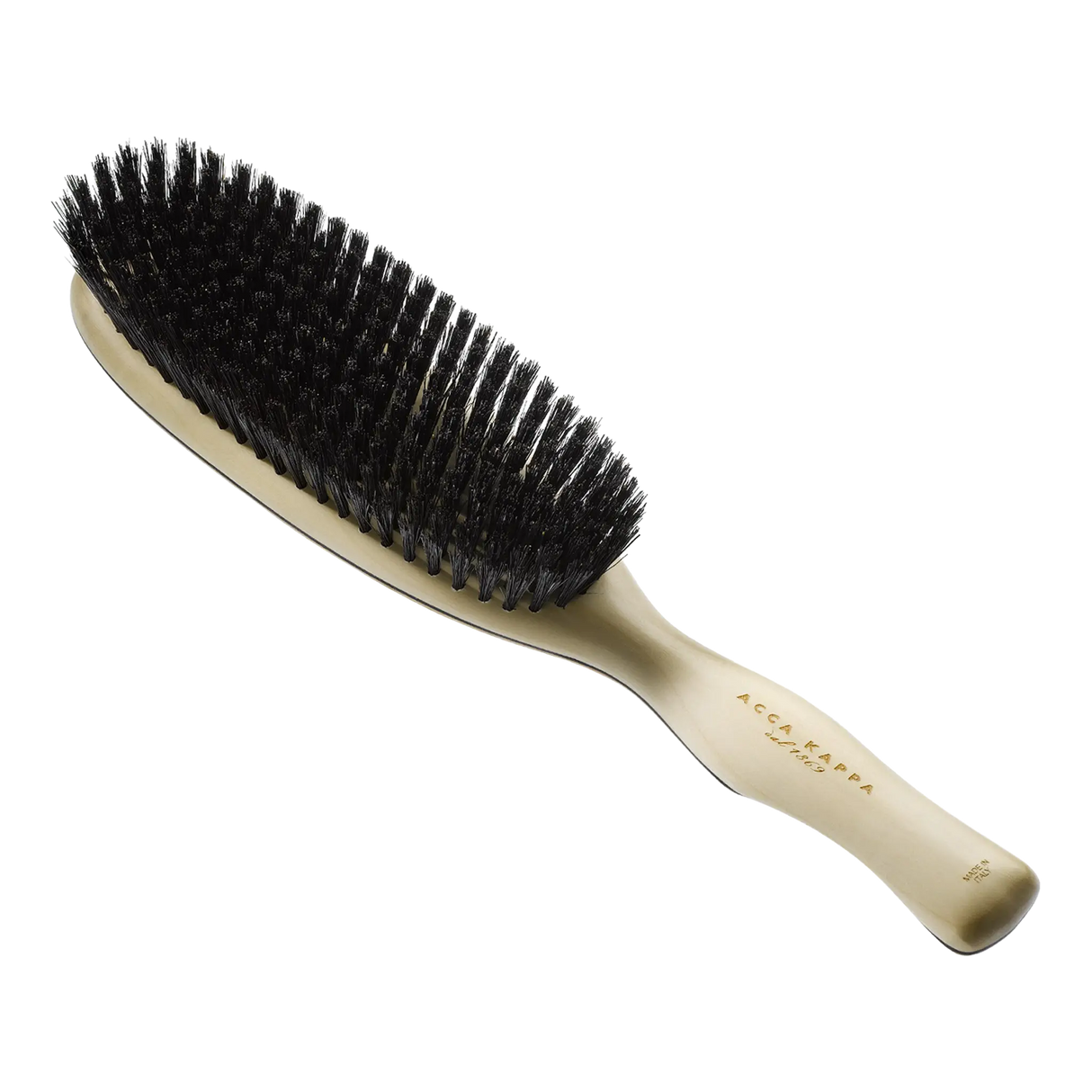 Acca Kappa Clothes Brush Hand Finished Olive, White Maple And Black Stained Tulip-Tree Wood Natural Bristles