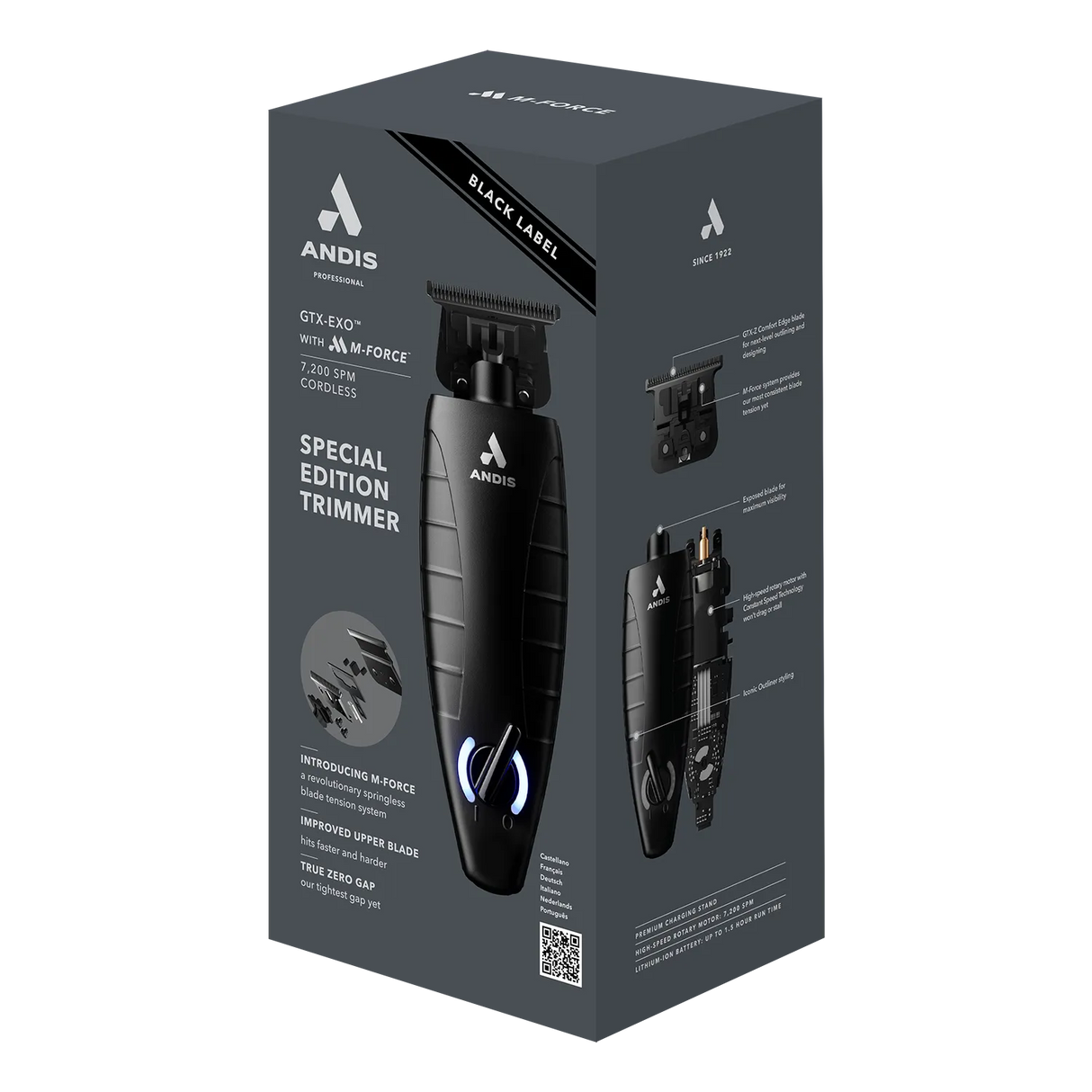 Andis Cordless Black Label GTX-EXO M-Force Special-Edition trådløs skjeggtrimmer