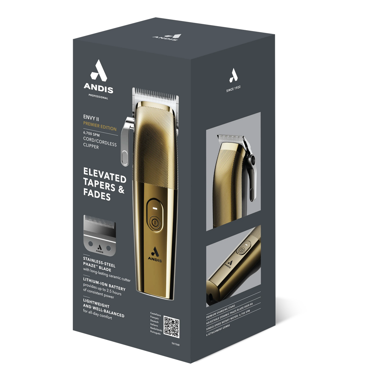 Andis Envy II hårklipper - gull