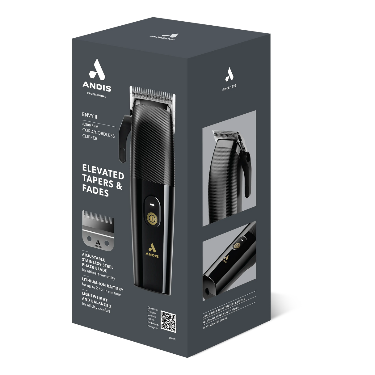 Andis Envy II hårklipper - Sort