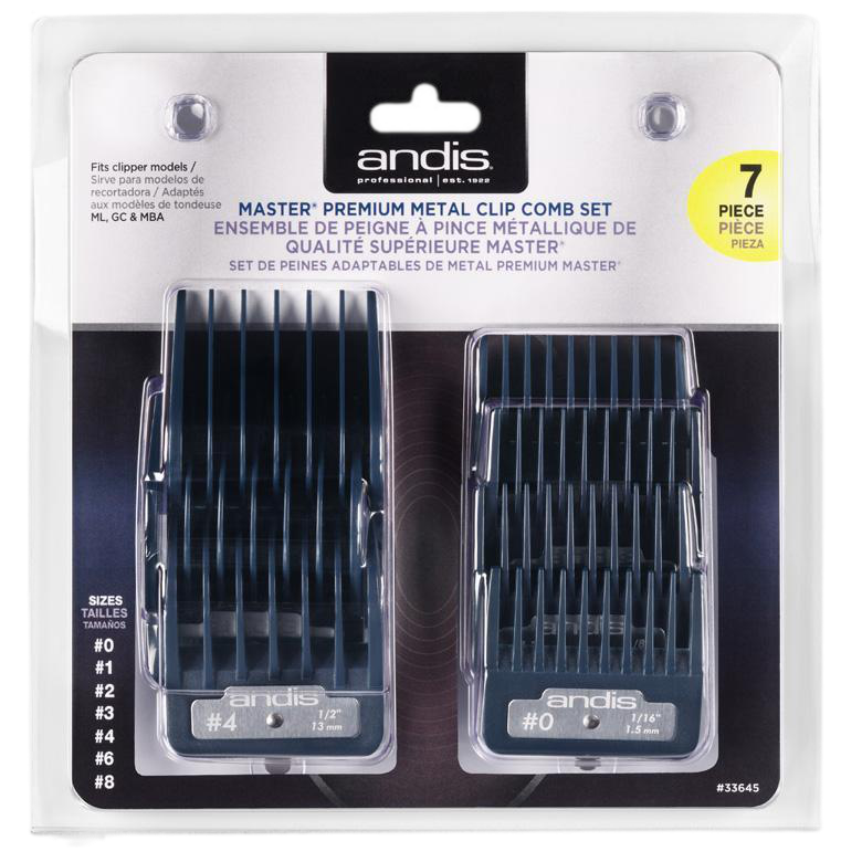 Andis Master Premium Metal Clip Comb Set