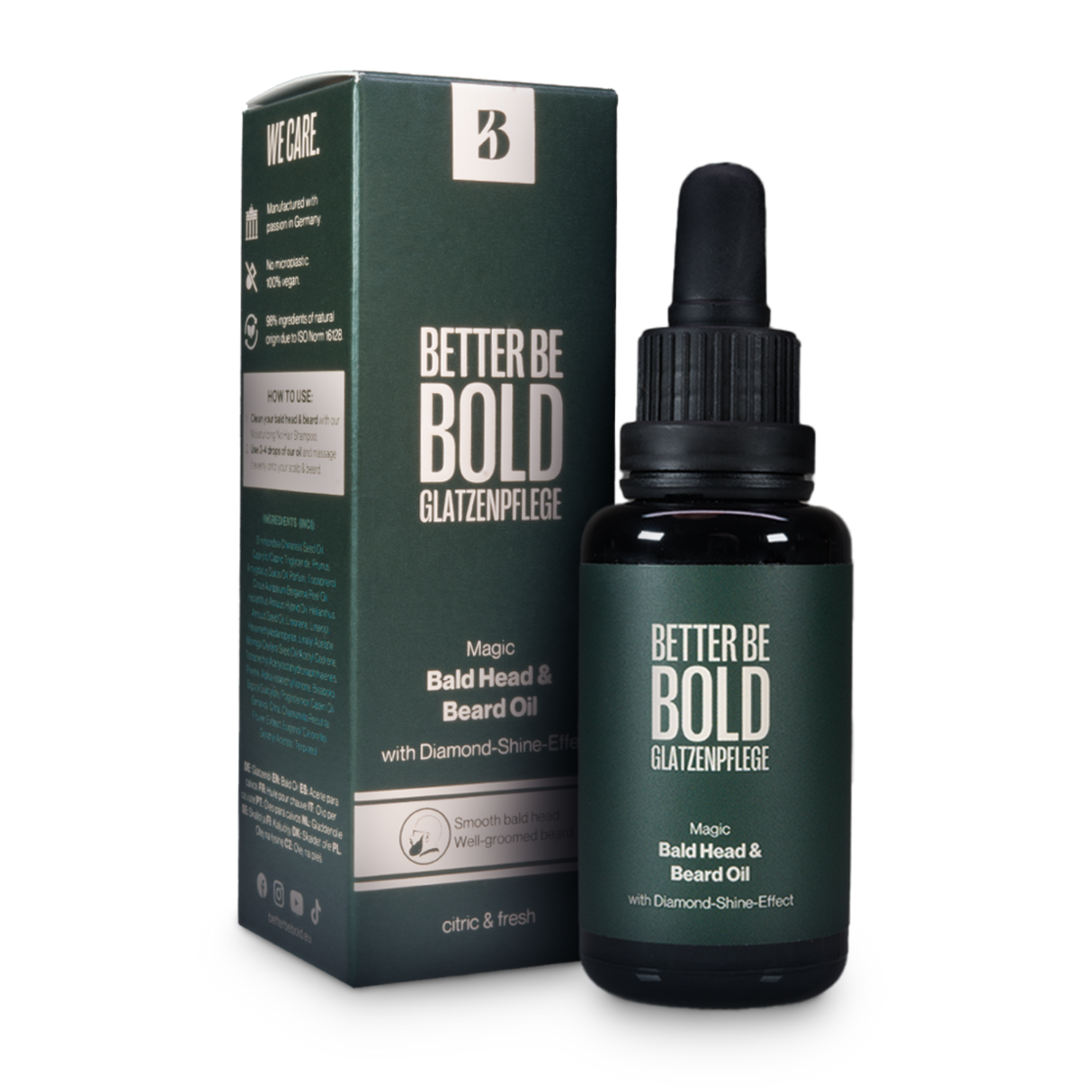 Better Be Bold Magic Bald Head & Beard Oil - Diamond Shine Effect