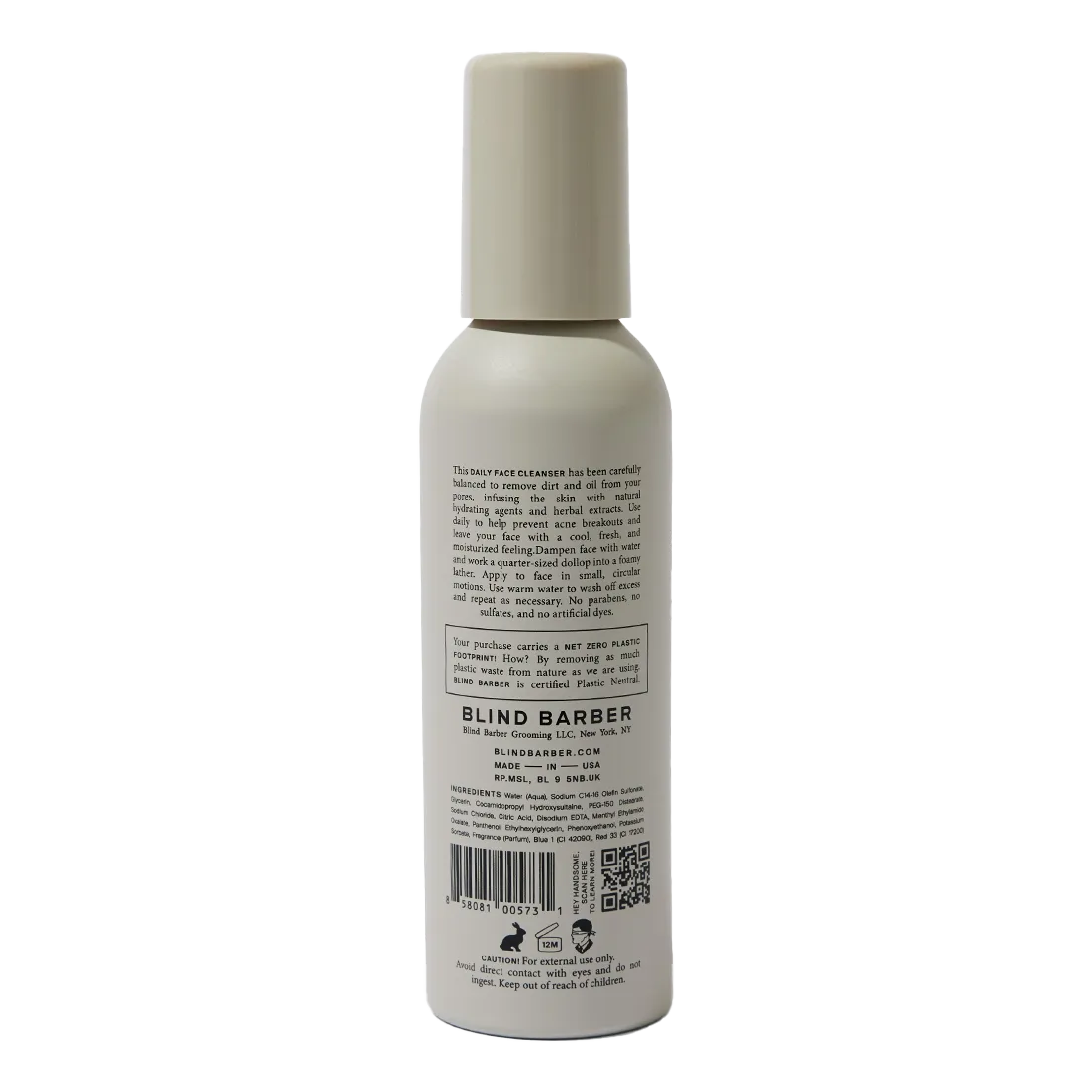 Blind Barber Watermint Gin Daily Face Cleanser