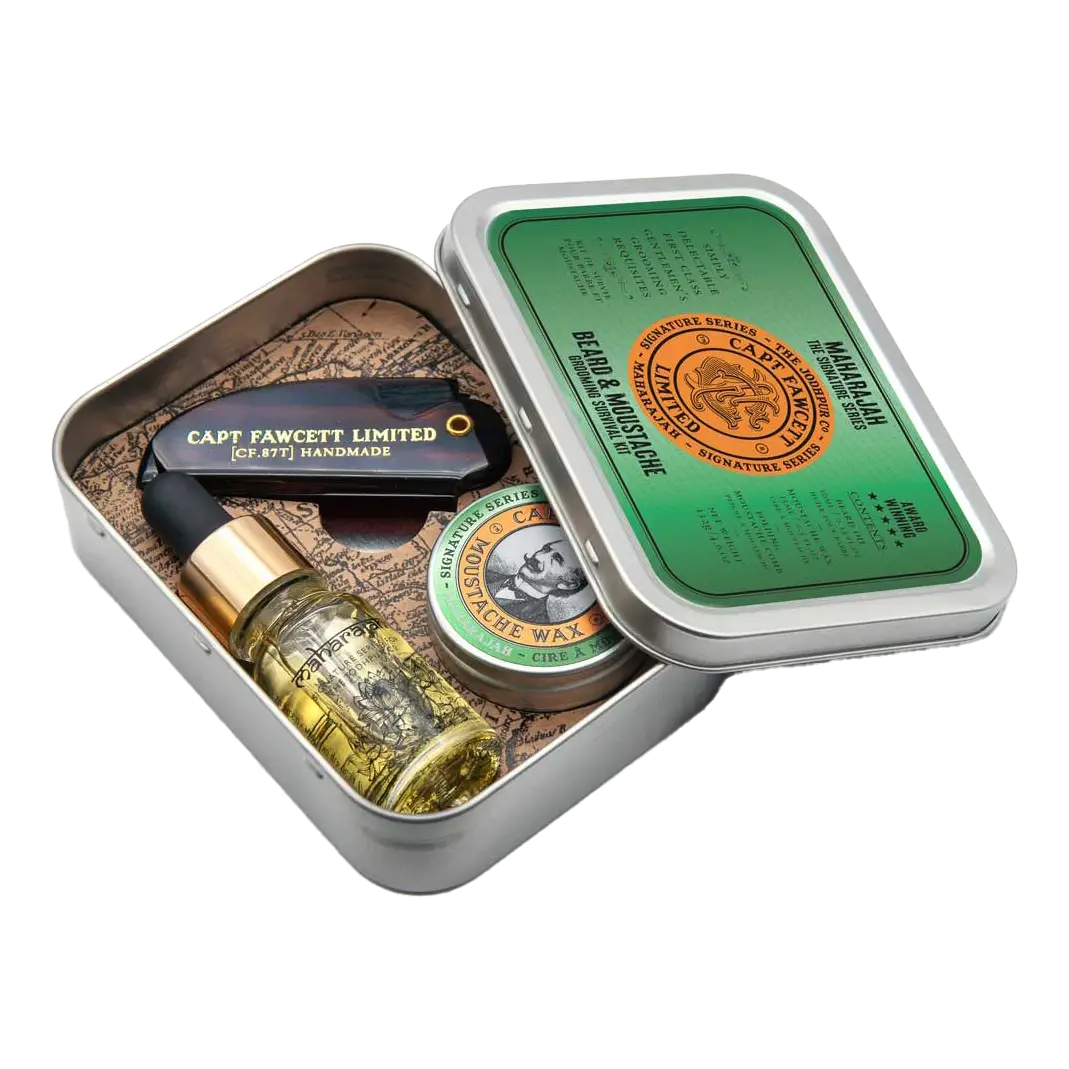 Captain Fawcett's Survival Kit for skjegg og bart