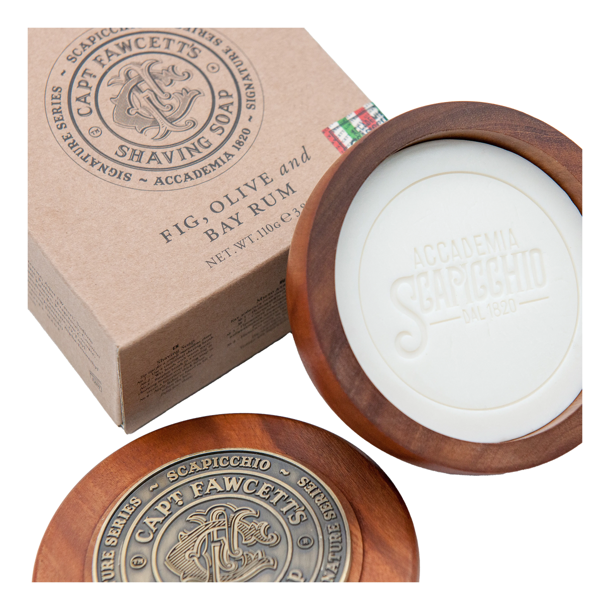 Captain Fawcett's barbersåpe i skål - Scapicchio