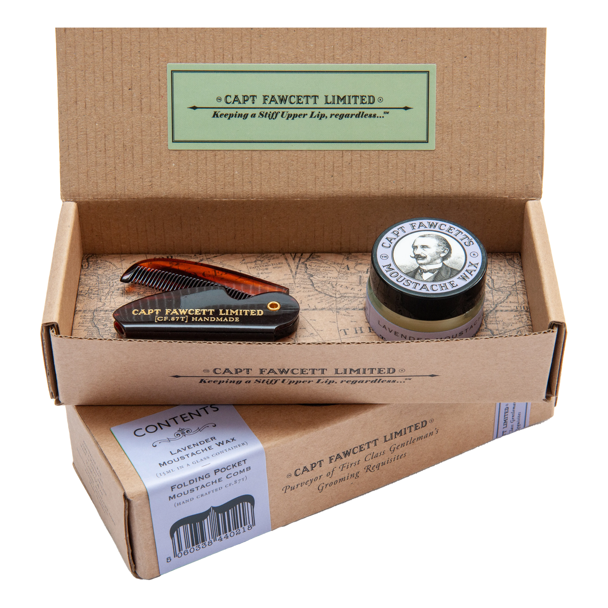 Captain Fawcett's gavesett - Bartevoks / mustasjevoks - Lavendel