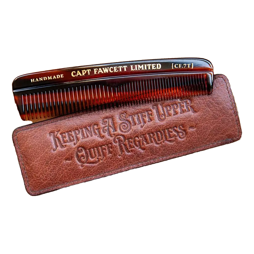 Captain Fawcett's hårkam med læretui