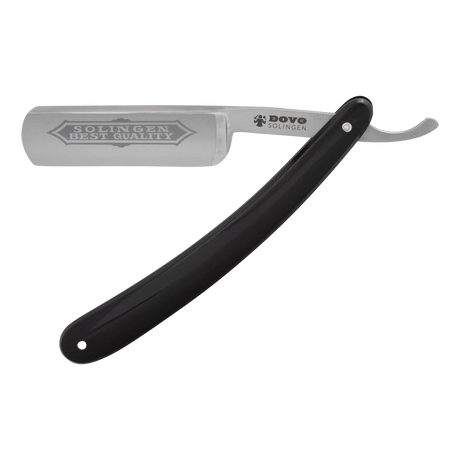 DOVO barberkniv - Sort Skaft 6/8"