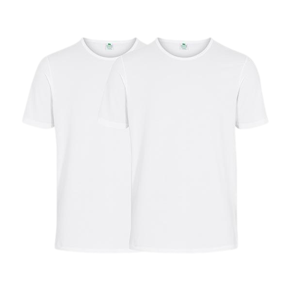 Dovre t-skjorte i økologisk bomull 2-pakning Hvit S