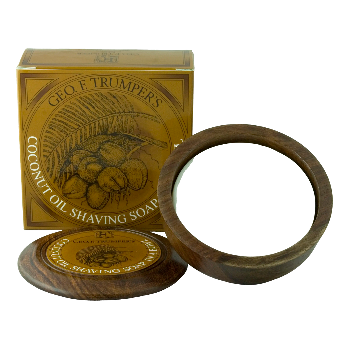 Geo F. Trumper barbersåpe i treskål Kokosnøtt