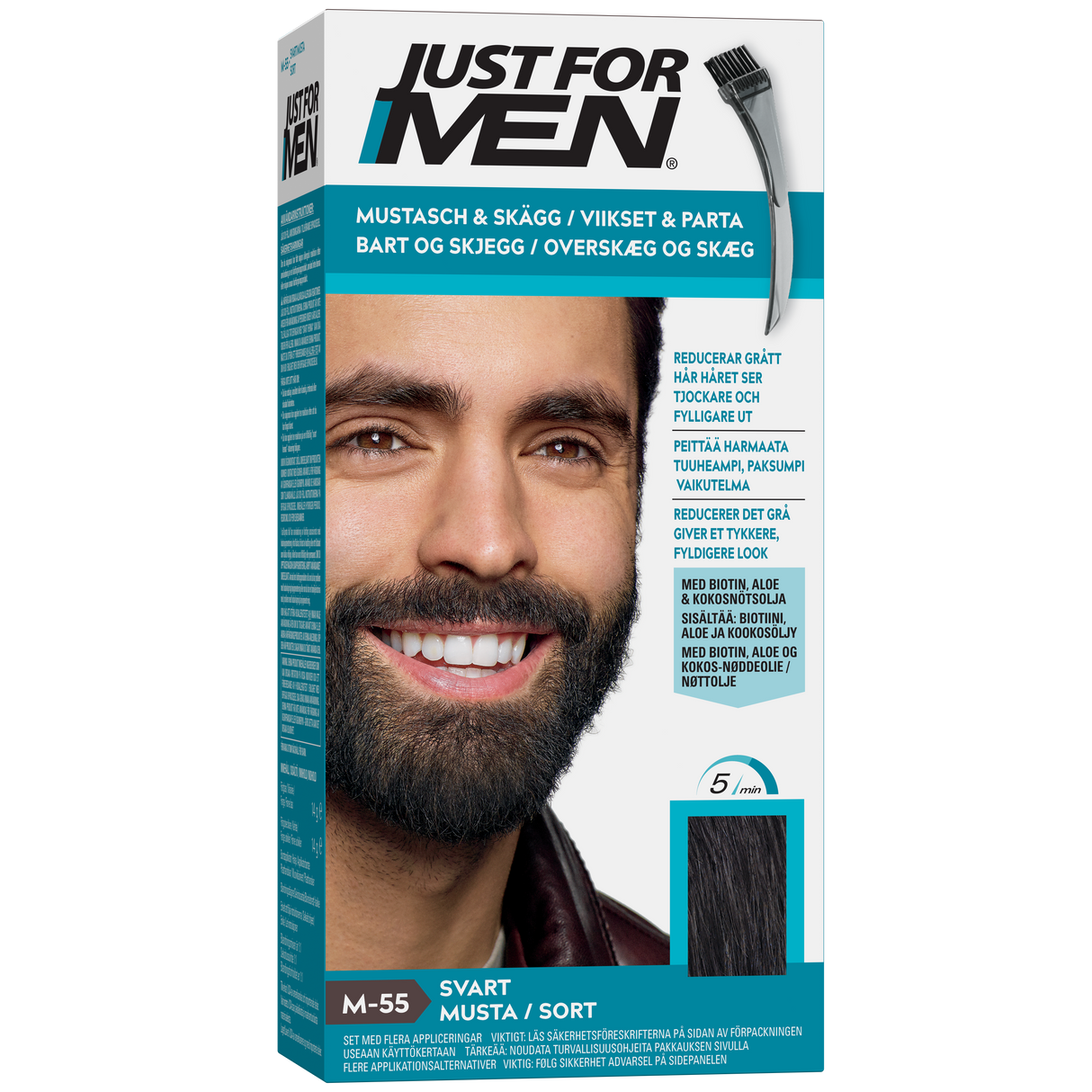 Just For Men bart- og skjeggfarge Sort