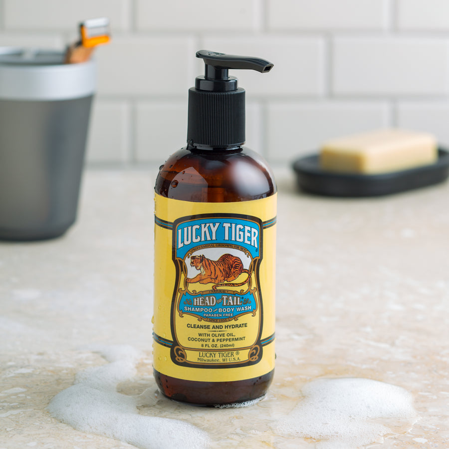 Lucky Tiger Head To Tail Peppermint Sjampo & Body Wash