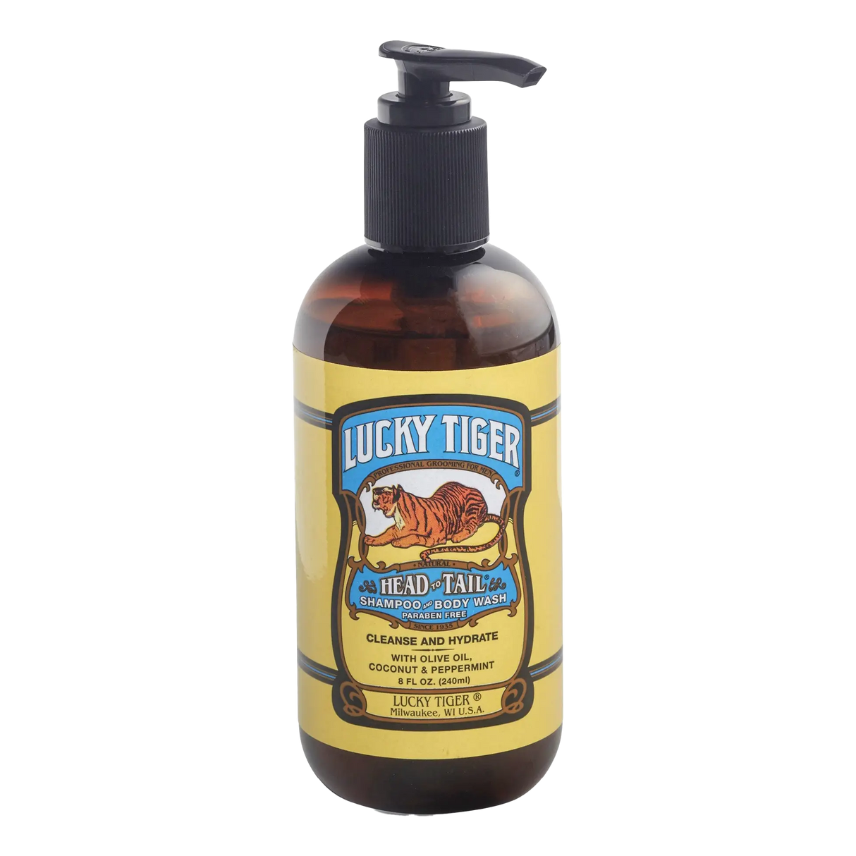Lucky Tiger Head To Tail Peppermint Sjampo & Body Wash