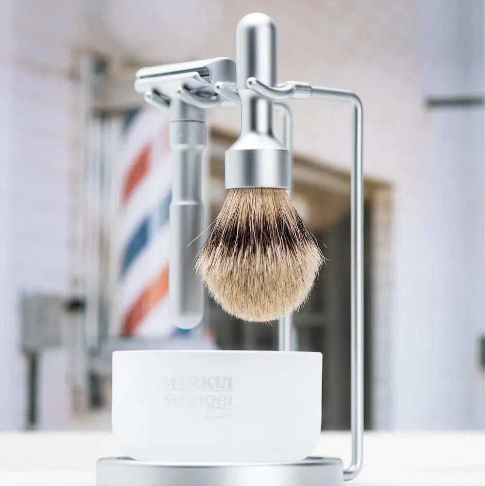 Merkur Futur Silvertip barbersett 4 deler