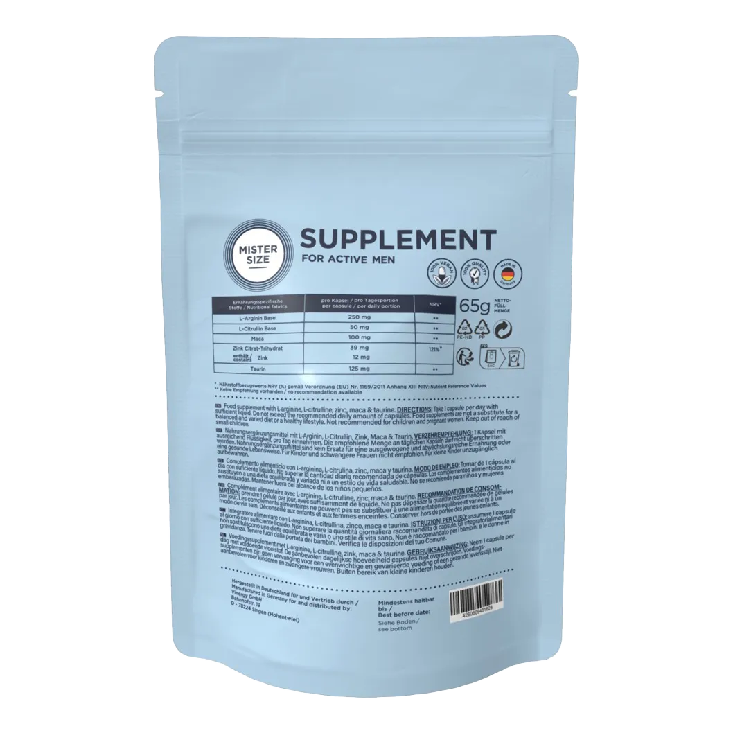Mister Size kosttilskudd for menn