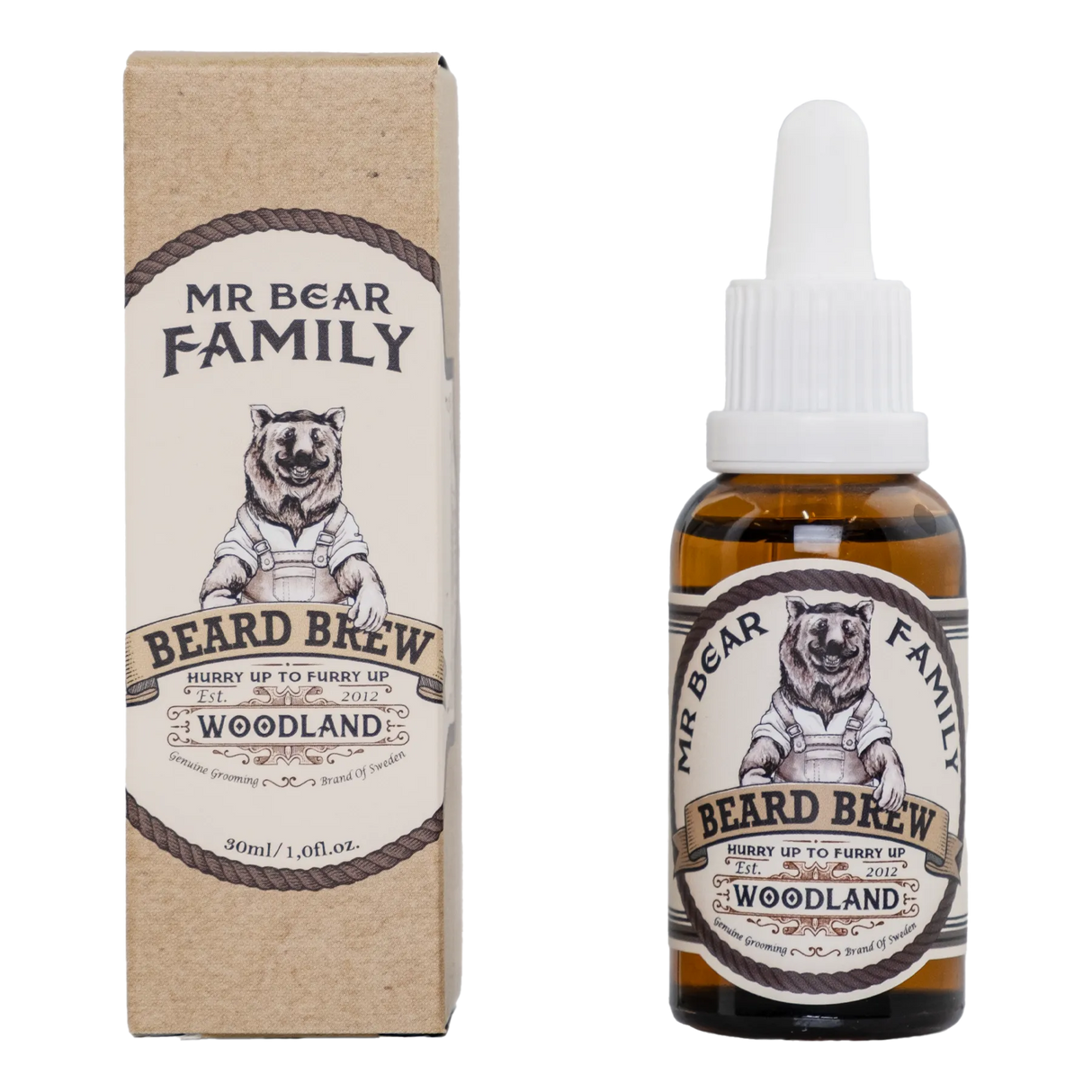 Mr Bear Family Beard Brew skjeggolje - Woodland 30 ml