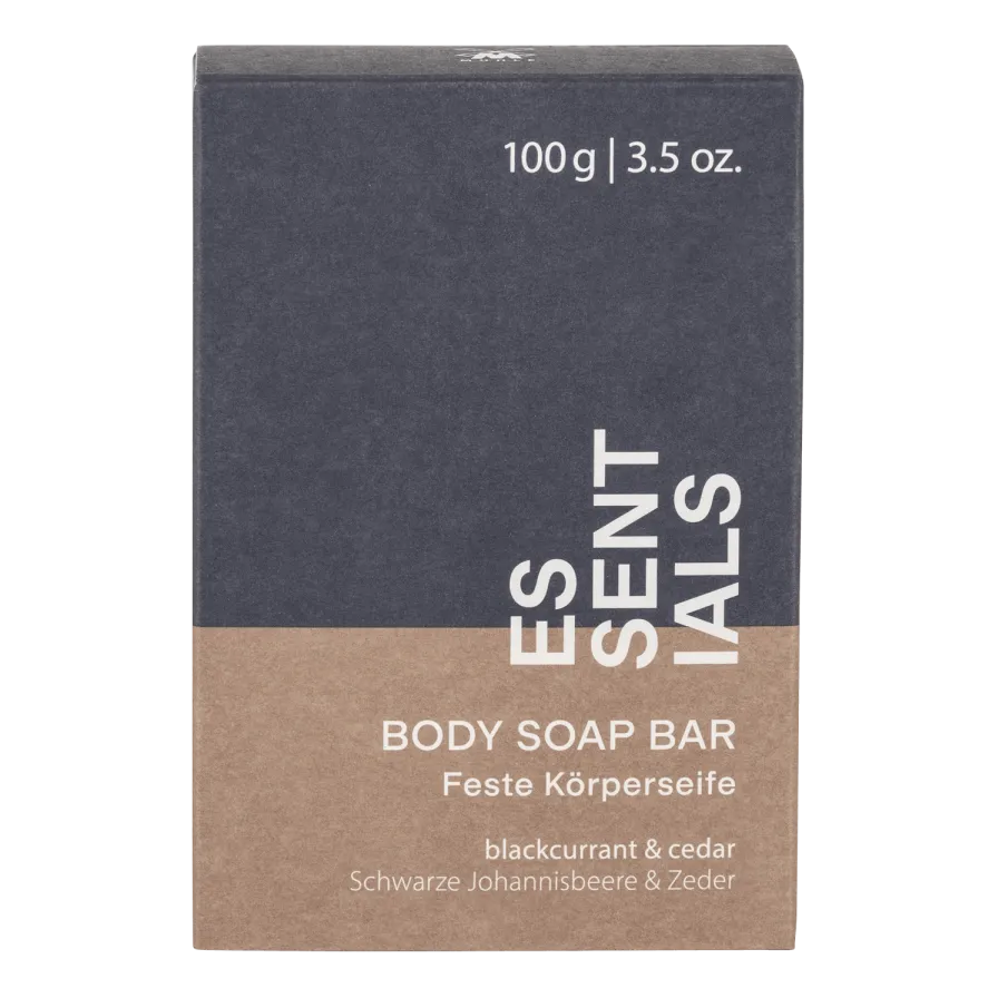 Mühle Essentials kroppssåpe i fast form - solbær og sedertre