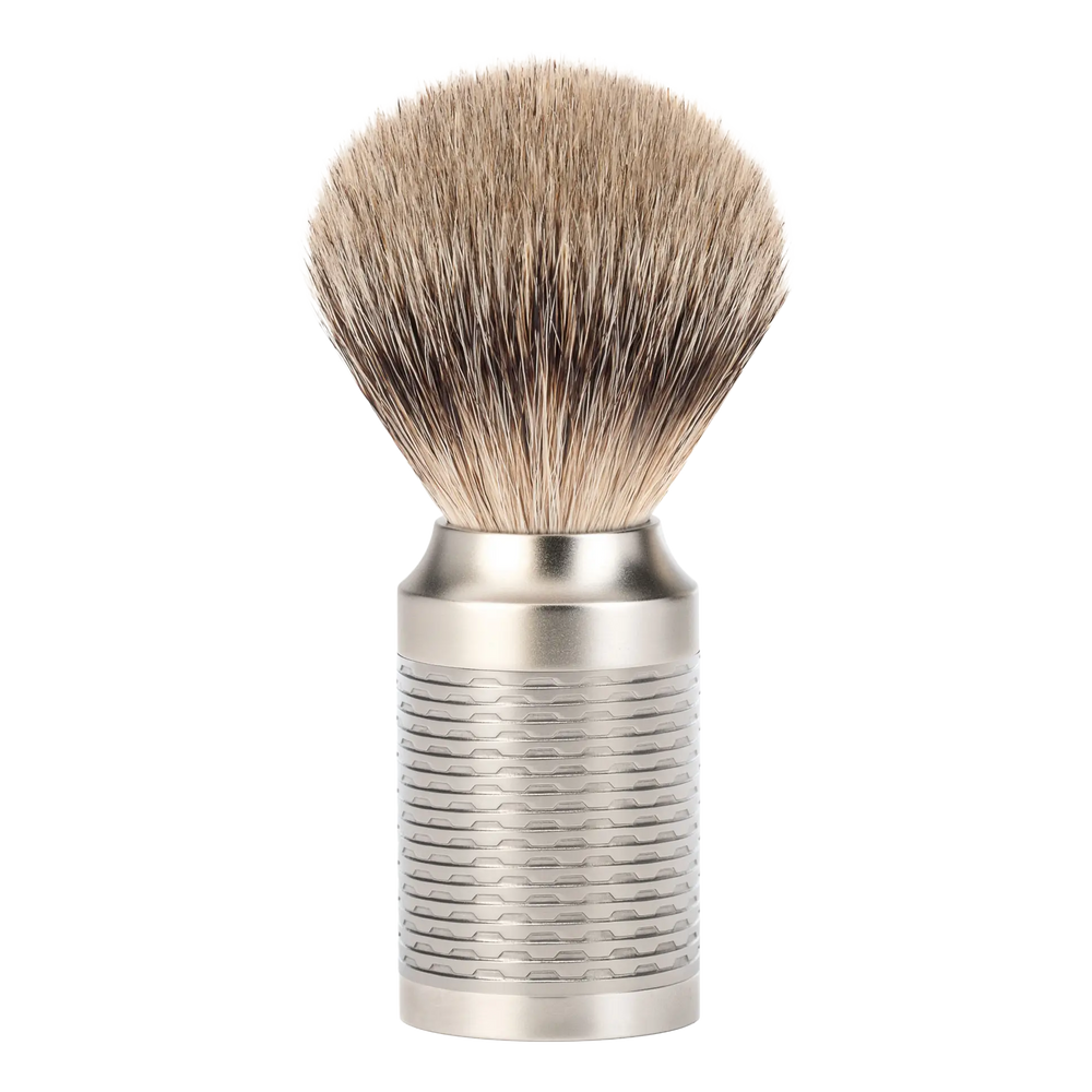 Mühle ROCCA Silvertip Badger barberkost i rustfritt stål