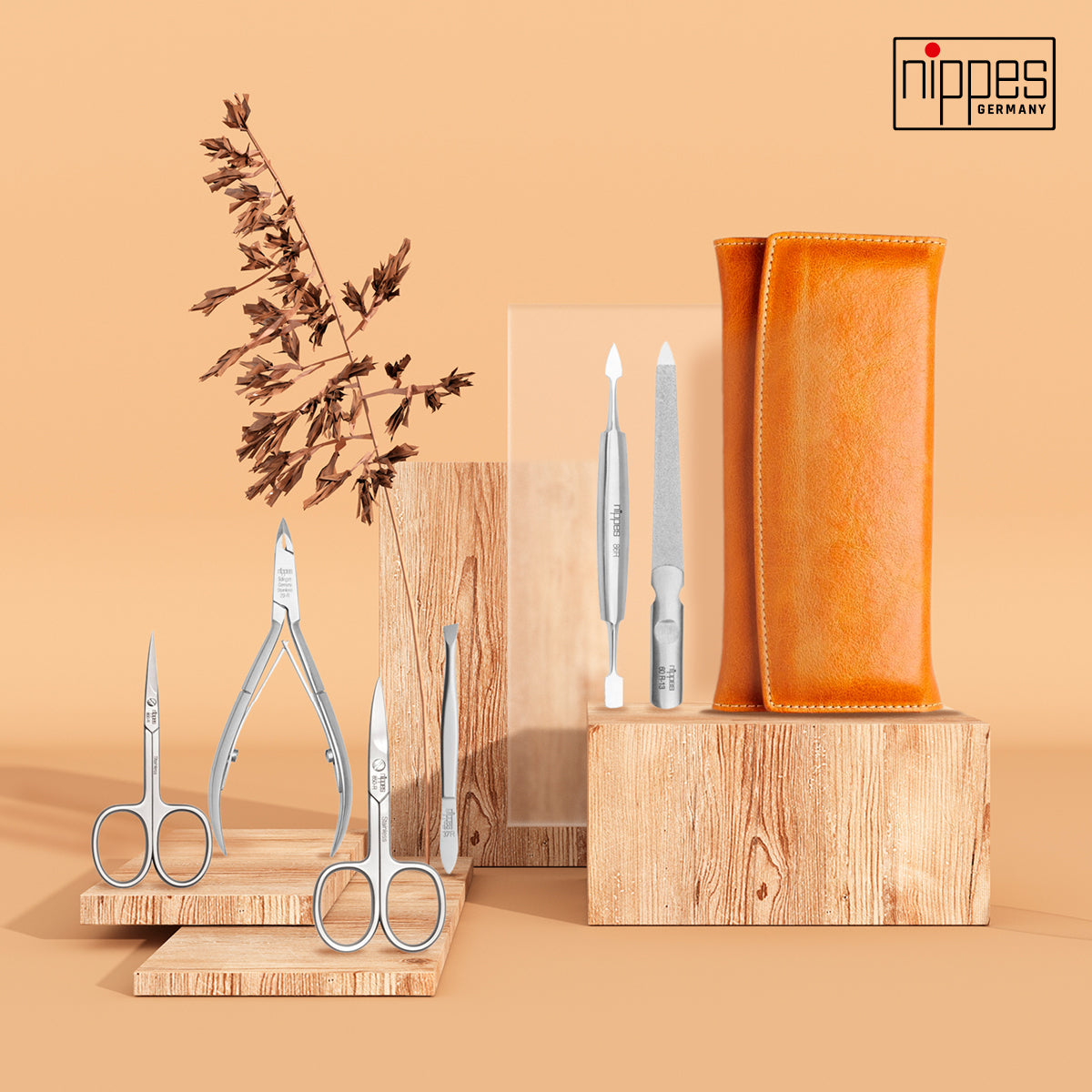 Nippes manikyrsett Cognac - 6 deler