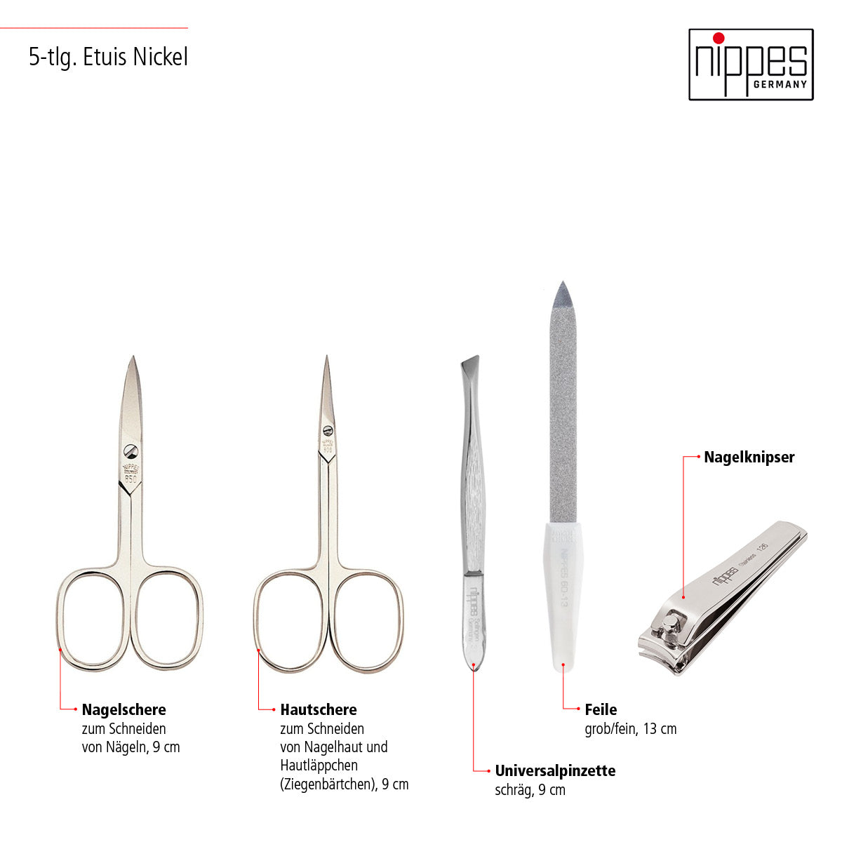 Nippes manikyrsett Vintage - 5 deler