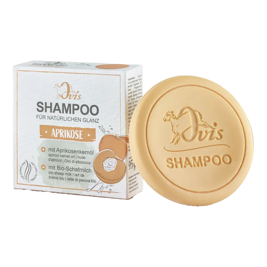 Ovis sjampo i fast form ny versjon Aprikos