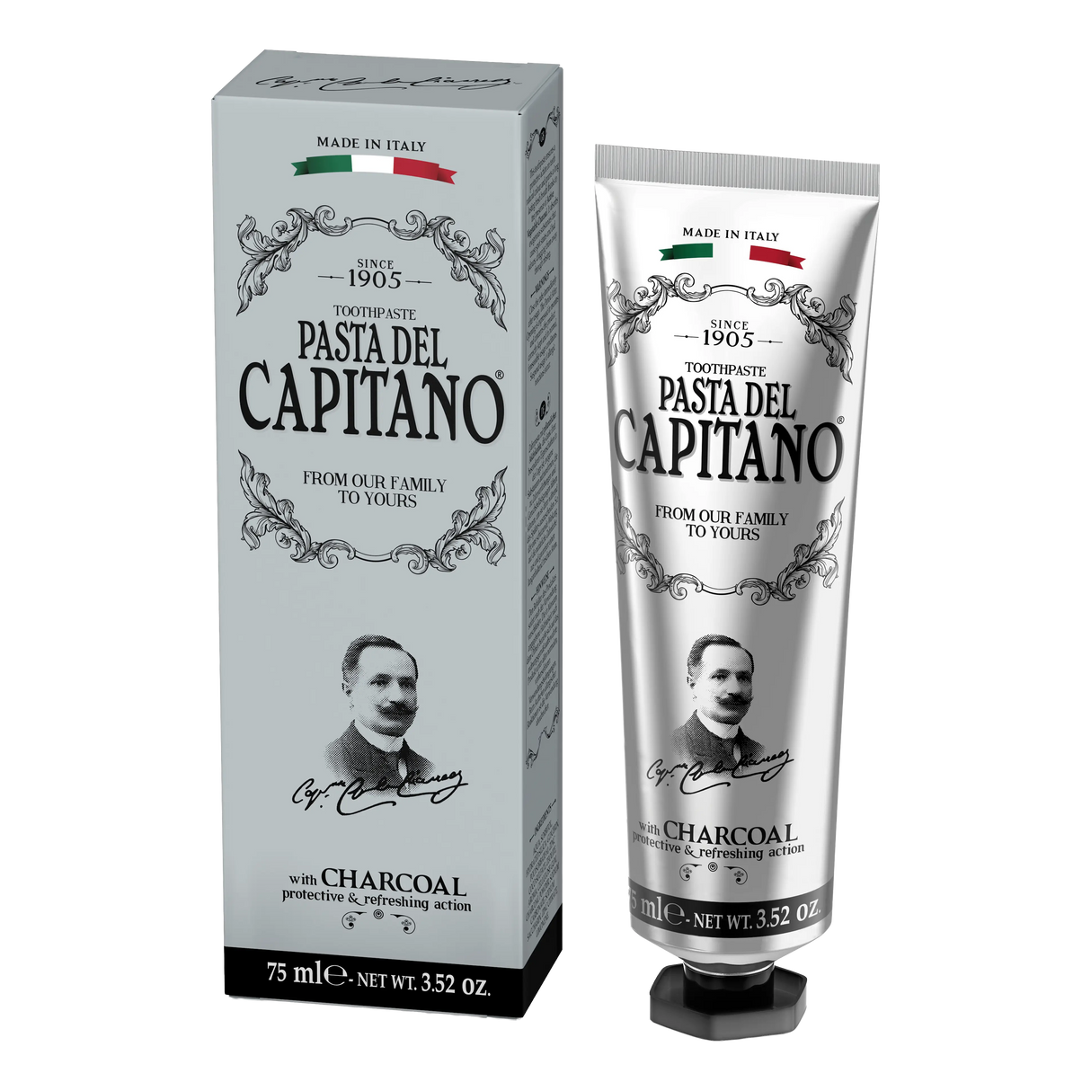 Pasta del Capitano 1905 Charcoal tannkrem