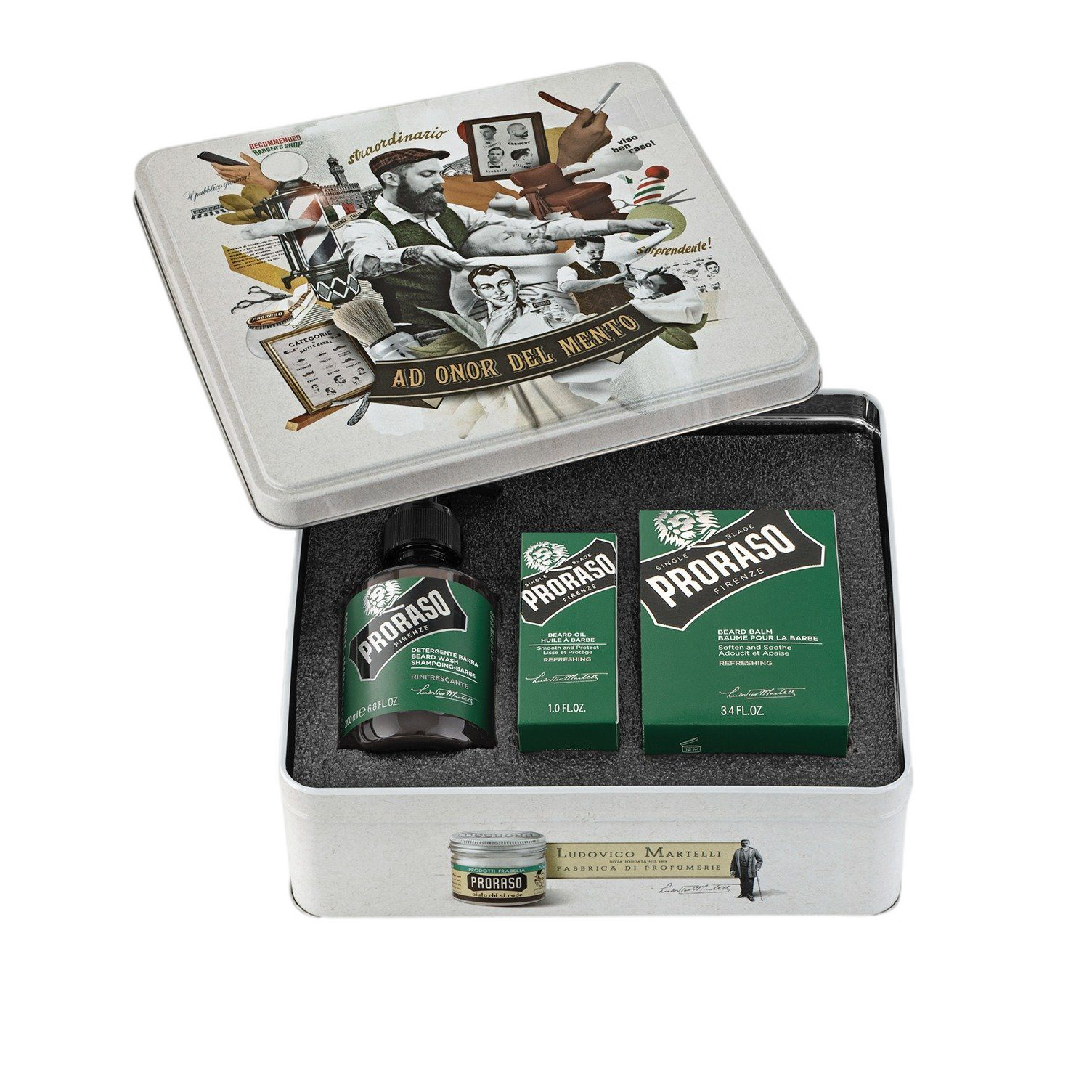 Proraso Beard Kit skjeggsett Eukalyptus, rosmarin og bergamott