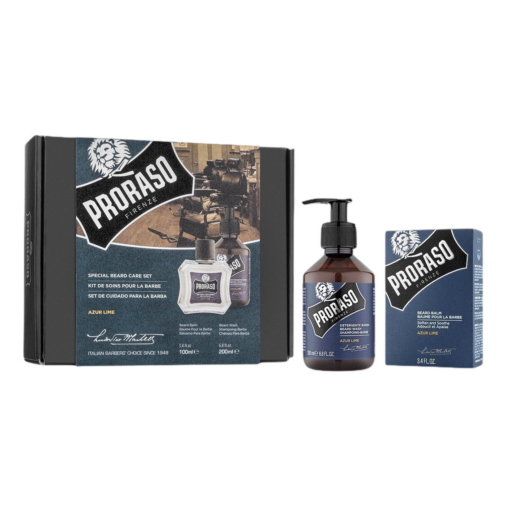 Proraso Duo Pack sjampo og skjegglotion Lime og mynte