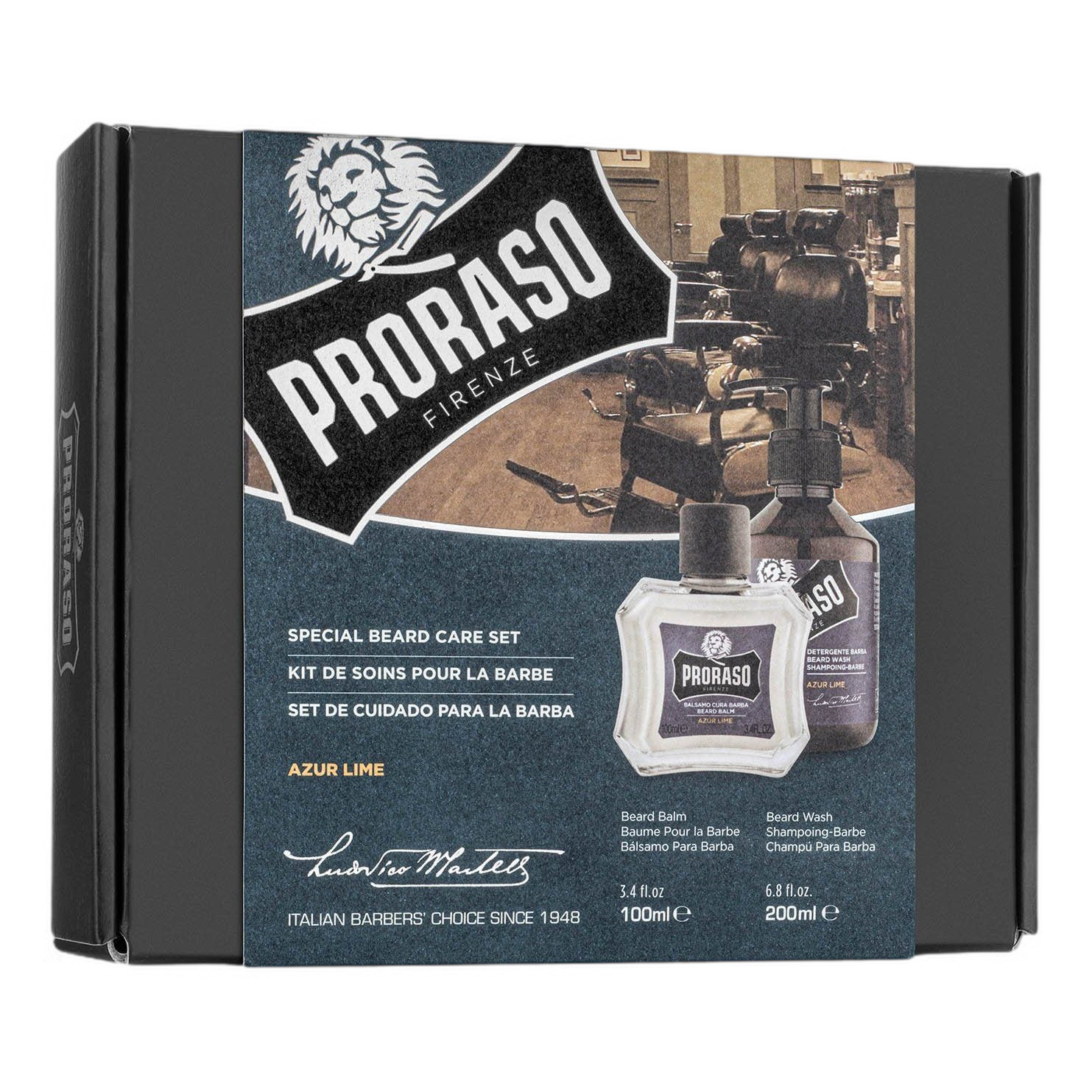 Proraso Duo Pack sjampo og skjegglotion Lime og mynte