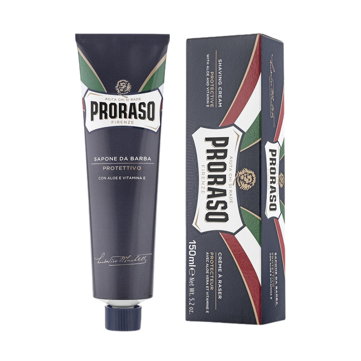 Proraso barberkrem i tube - Aloe vera og vitamin E