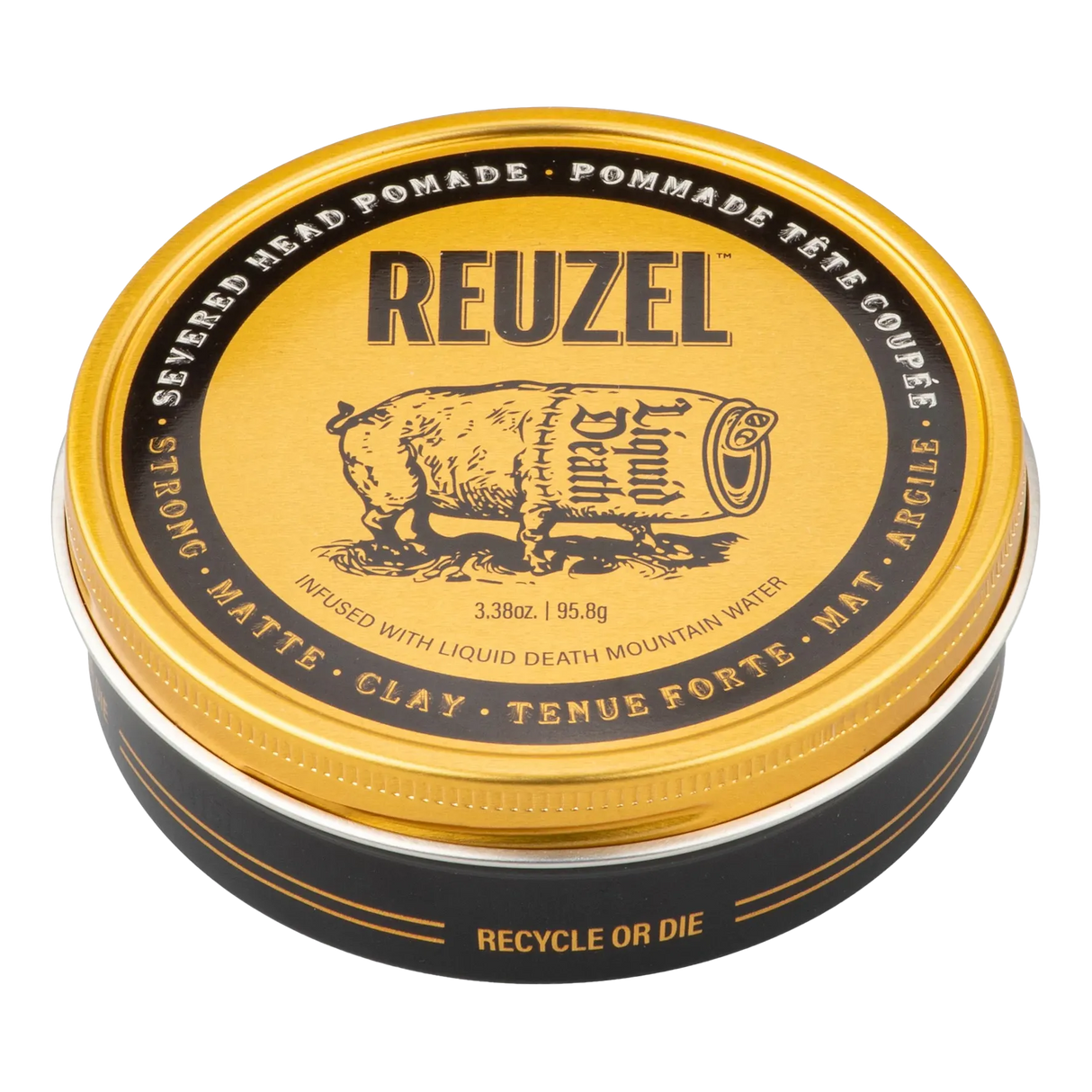 Reuzel x Liquid Death Severed Head Strong Hold Clay Pomade