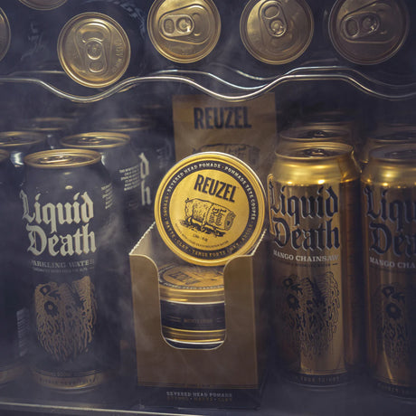Reuzel x Liquid Death Severed Head Strong Hold Clay Pomade