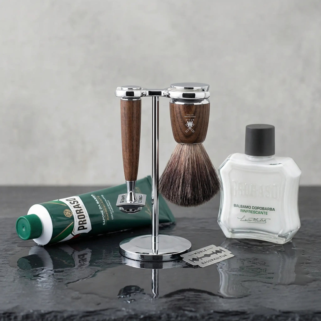 Startsett til tradisjonell barbering - Rytmo - 3 deler