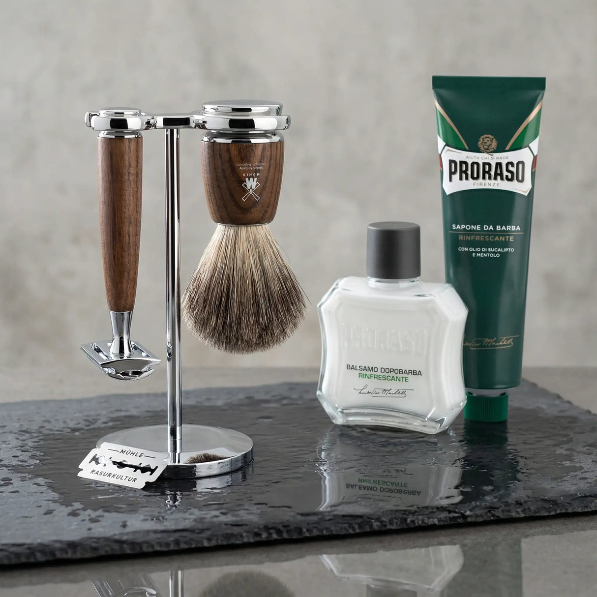 Startsett til tradisjonell barbering - Rytmo - 3 deler