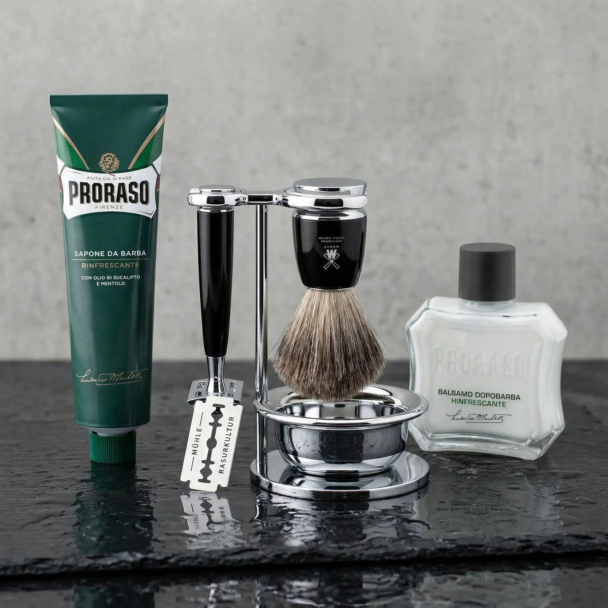 Startsett til tradisjonell barbering - Rytmo - 4 deler