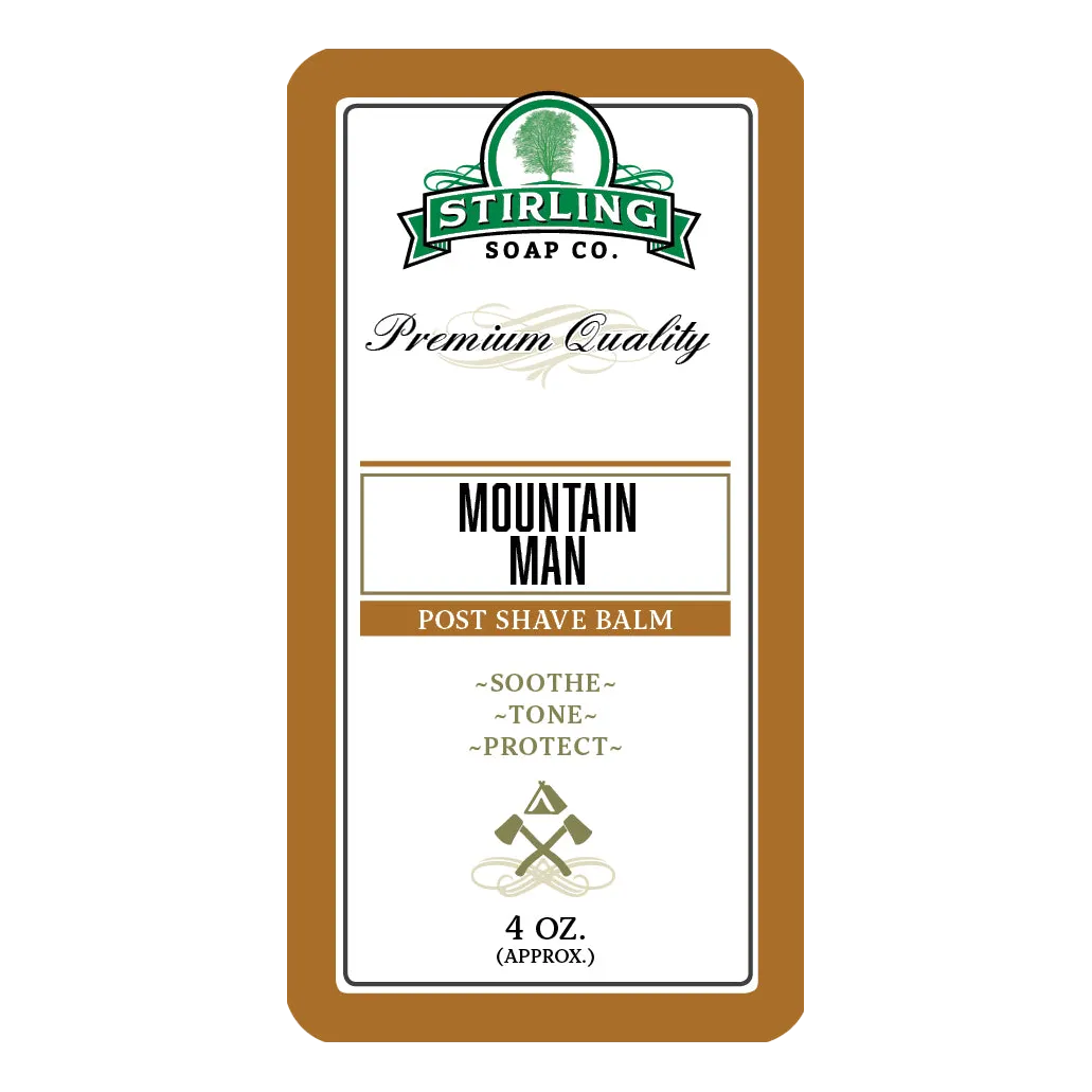 Stirling Soap Co. Post-Shave balm etterbarberingskrem Mountain Man 