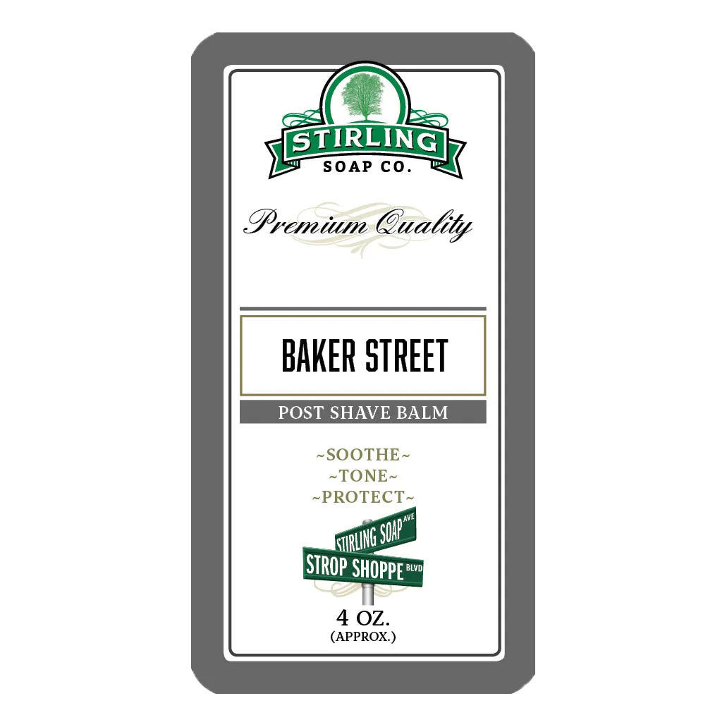 Stirling Soap Co. Post-Shave balm etterbarberingskrem Baker street