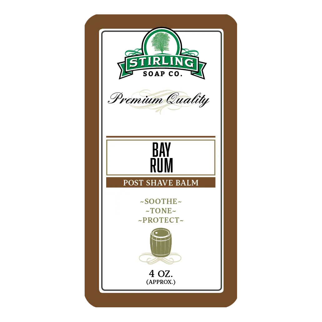 Stirling Soap Co. Post-Shave balm etterbarberingskrem Bay Rum