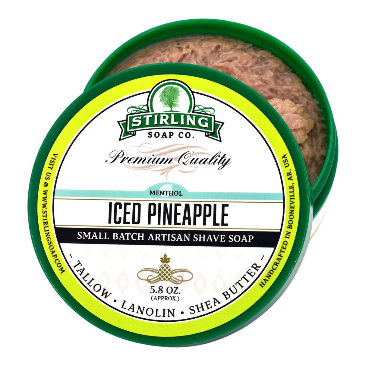Stirling Soap Co. barberkrem i skål - Iced Pineapple