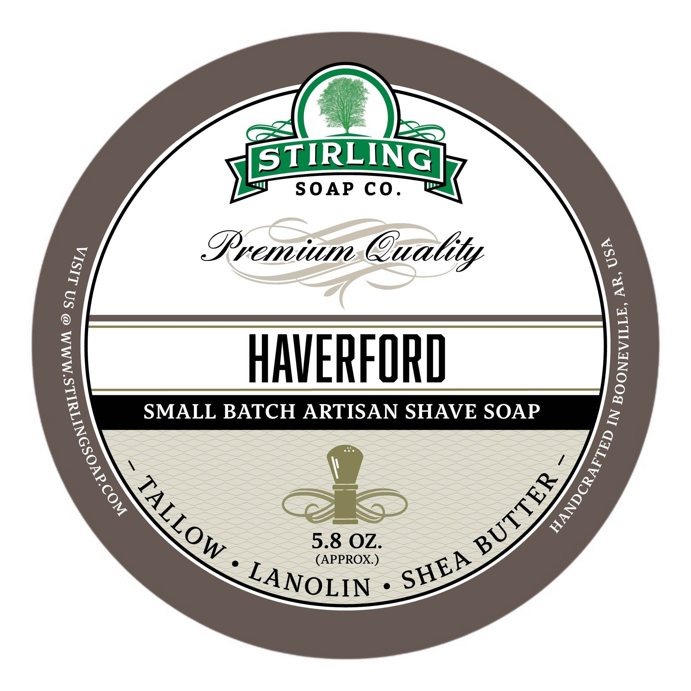 Stirling Soap Co. barbersåpe i skål Haverford