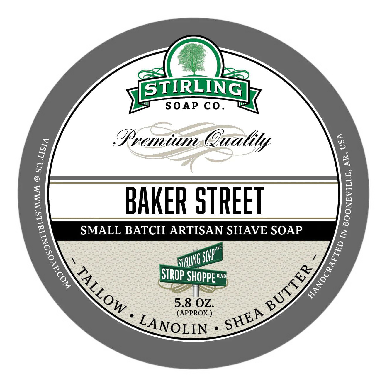 Stirling Soap Co. barbersåpe i skål Baker Street