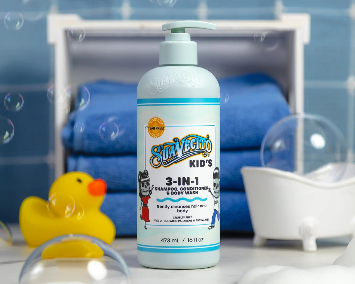 Suavecito Kid's 3-in-1 sjampo, balsam og body wash