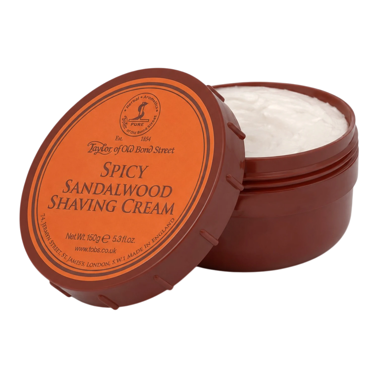 Taylor of Old Bond Street Spicy Sandalwood barberkrem i skål 150 g