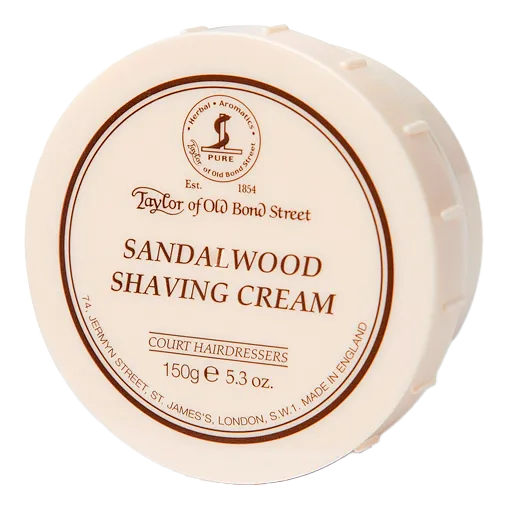 Taylor of Old Bond Street barberkrem i skål - Sandeltre