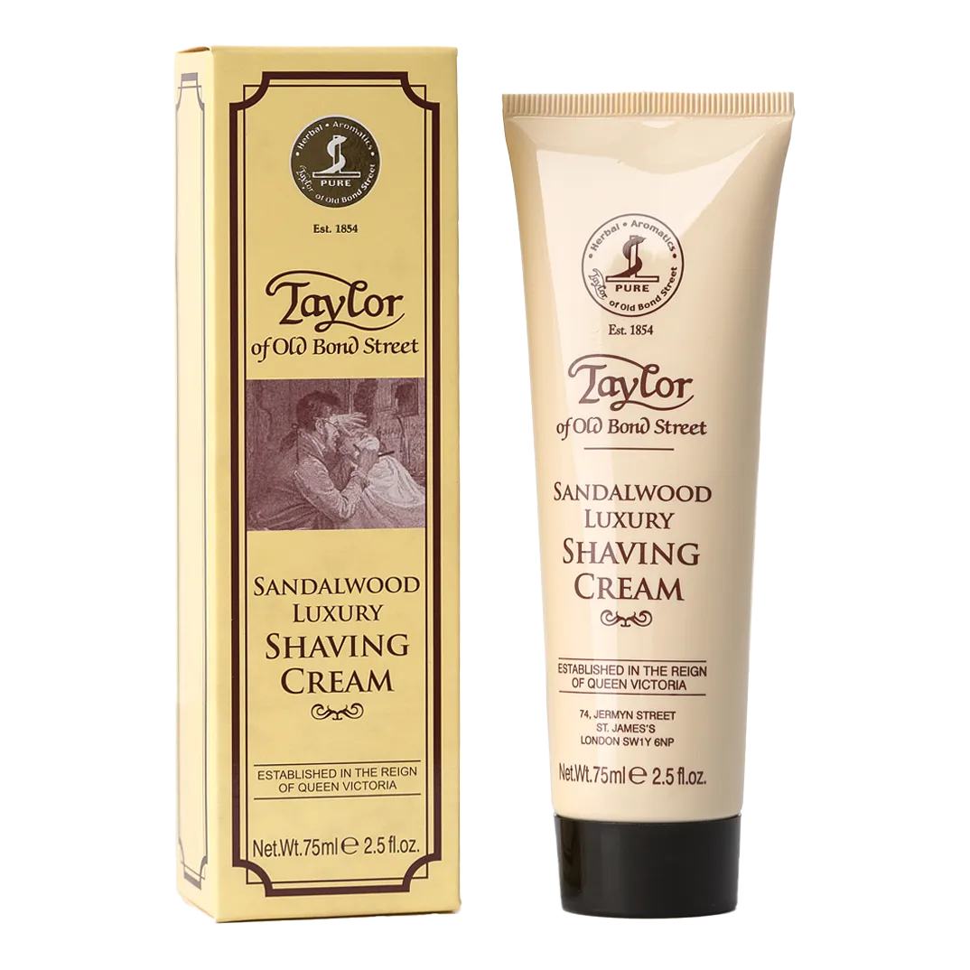 Taylor of Old Bond Street barberkrem i tube Sandeltre
