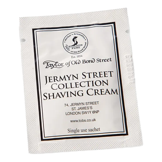 Taylor of Old Bond Street barberkrem vareprøve Jermyn Street
