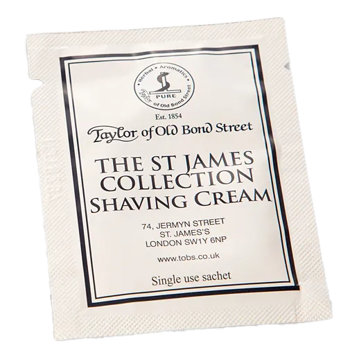 Taylor of Old Bond Street barberkrem vareprøve St. James