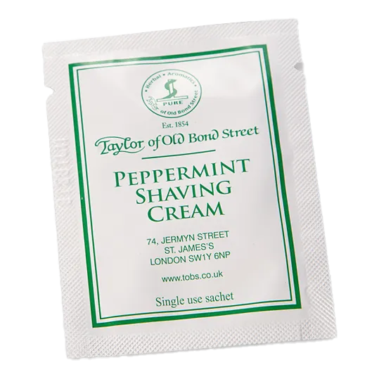 Taylor of Old Bond Street barberkrem vareprøve Peppermint
