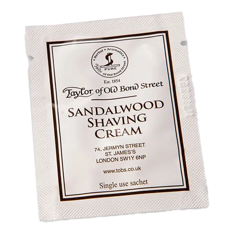 Taylor of Old Bond Street barberkrem vareprøve Sandeltre